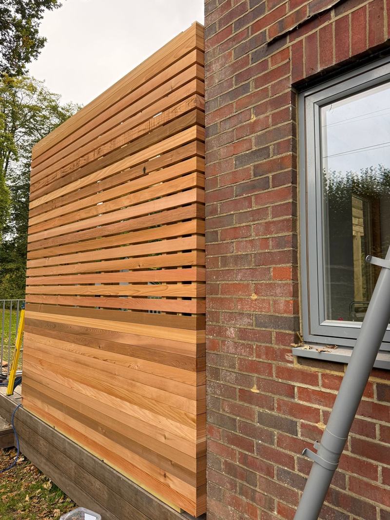 Cedar canopy and deck in Benenden, finished