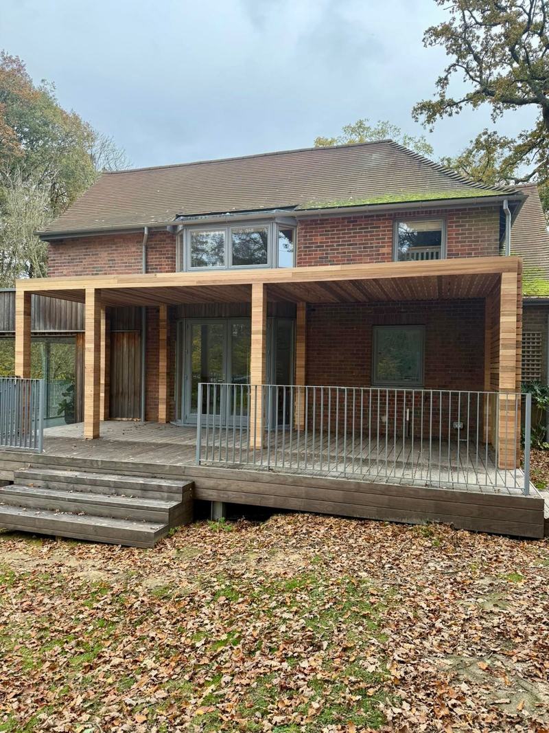 Cedar canopy and deck in Benenden