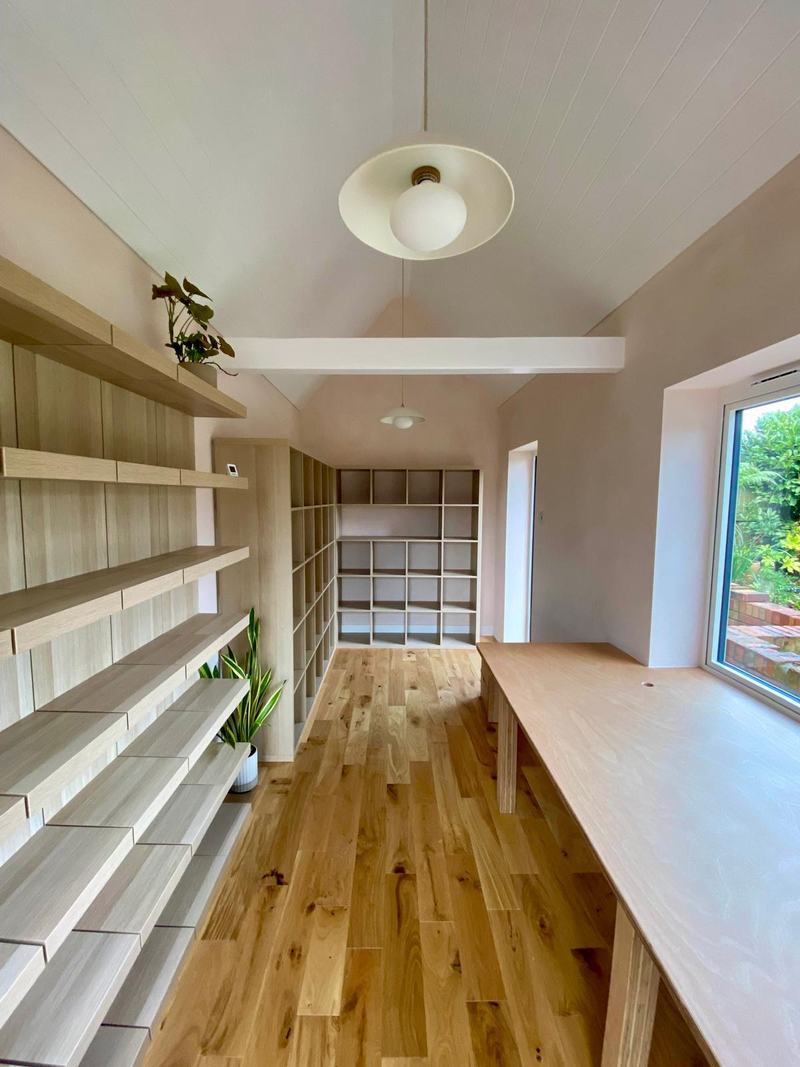 Garage to office and library in Haywards Heath, finished