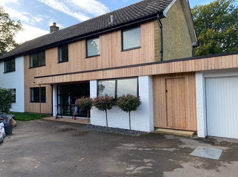 Timber-clad rear extension in Wadhurst, finished
